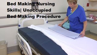 Bed Making Nursing Skills Unoccupied Bed Making Procedure [upl. by Lesak264]