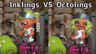 Weapon Equip Animation Differences Inklings VS Octolings  Splatoon 3 [upl. by Camella]