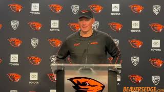 Oregon State HC Trent Bray Talks Win Over Purdue [upl. by Ynned]