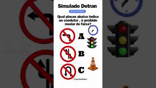 Simulado Detran placas e sinalização [upl. by Ohcamac]