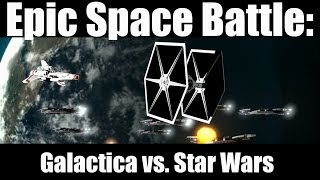 Epic Space Battle Galactica Vs Star Wars Animation [upl. by Viscardi]