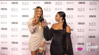 Jourds speak to Arabella Chi at the ASOS beauty awards [upl. by Jordain]