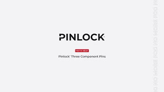 How to adjust the Pinlock® Three Component Pins [upl. by Sorcha]