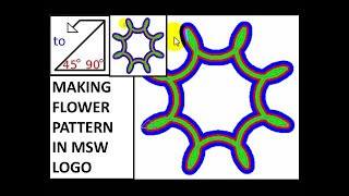 MSW logo tutorialMSW LOGO pattern commandsRepeat commandLogo commands for class 3 amp 4 [upl. by Yelah]