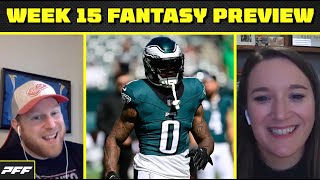 2023 Week 15 Fantasy Preview  PFF Fantasy Pod [upl. by Ahsertal]