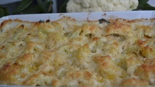 Receita de Couveflor Gratinada  Couveflor gratinada com molho branco e queijo  Mallu Hessel [upl. by Aynodal]