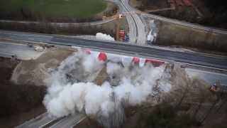 Großweil Spektakuläre Sprengung der Autobahnbrücke 080413 [upl. by Erehpotsirhc]