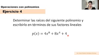 Clase 17 Álgebra Polinomios  Raíces de un polinomio [upl. by Ruthann]