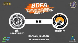 MD SPORTING FC vs STRIDE FC  BDFA  B Division Football League Championship 202324 [upl. by Thenna]