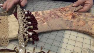 HOW TO MAKE A VERY FANCY VICTORIAN CHRISTMAS STOCKING [upl. by Haimaj]