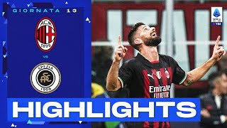 MilanSpezia 21  Un Giroud spaziale fa impazzire San Siro Gol e Highlights  Serie A TIM 202223 [upl. by Enoitna228]