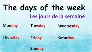 Les jours de la semaine en Anglais 🔴 Days of the week [upl. by Haeluj]