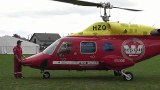 WESTPAC RESCUE BELL 222B START UP  TAKE OFF ITM 400 FUN RUN [upl. by Yerffoej]