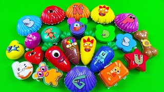 Alphabet Lore amp Numberblocks – Finding All CLAY Mix Shapes Coloring Satisfying Videos ASMR [upl. by Ynahteb644]