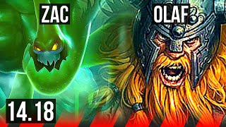 ZAC vs OLAF TOP  66 winrate 4k comeback Rank 12 Zac  BR Challenger  1418 [upl. by Ferrigno]