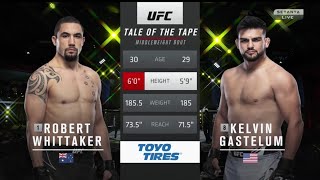 ROBERT WHITTAKER VS KELVIN GASTELUM FULL FIGHT UFC FIGHT NIGHT [upl. by Alison]