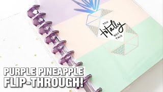 Purple Pineapple HAPPY PLANNER FLIPTHROUGH  SETUP Student Edition  At Home With Quita [upl. by Chandless394]