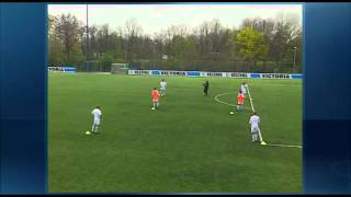 Fussballtraining mit der U19 Schalke 04 Passspiel total [upl. by Latnahc]