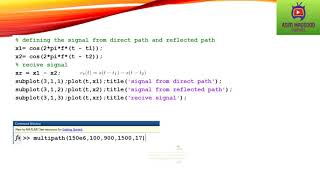 MODELING MULTIPATH FADING IN MATALAB [upl. by Katushka86]