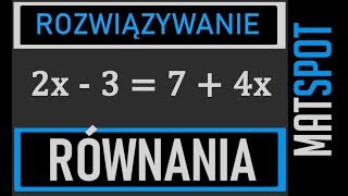 rozwiązywanie równań poziom 1 [upl. by Nim]