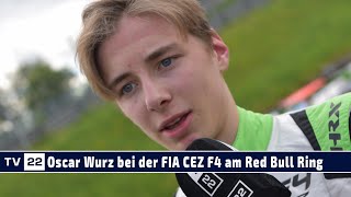 MOTOR TV22 Oscar Wurz Sohn von Formel1Experte Alex Wurz bei der FIA CEZ F4 am Red Bull Ring 2024 [upl. by Ahter274]