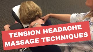 Chair Massage Techniques for Tension Headache Relief [upl. by Refenej]