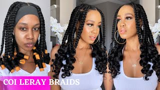 🔥COI LERAY INSPIRED BRAIDS TUTORIAL wCurly Ends Beginner Friendly Protective Style  Tupo1 [upl. by Eillime670]