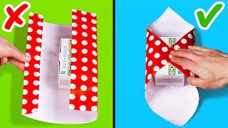 25 EASY GIFT WRAPPING IDEAS AND HACKS [upl. by Sy465]