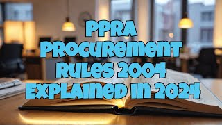 PPRA Procurement Rules 2004 Explained in 2024 [upl. by Yeldud]