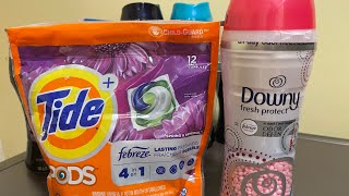 How to use Tide Pods amp Downy Unstopables Laundry ASMR [upl. by Metcalf]