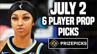 WNBA PRIZEPICKS TODAY  6 BEST PROP PICKS  TUESDAY  722024  BEST PROPS  NBA BETTING [upl. by Doralyn]