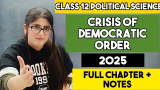 Crisis Of Democratic Order Class 12 [upl. by Drofnelg]