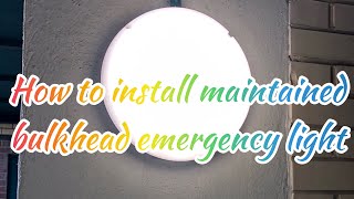 How to install round LED bulkhead maintained emergency light residential electrical channel [upl. by Orlena]