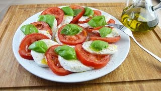 Caprese Salad  Easy Tomato Fresh Mozzarella amp Basil Salad Recipe [upl. by Trueman754]