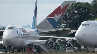 Aircraft Graveyard 747s 737s 757s 727s and more Kemble Cotswolds Airport 7th July 2021 [upl. by Idak]