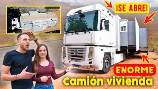 ¡ VAN TOUR extremo 😱 CAMIÓN GIGANTE convertido en VIVIENDA de un CIRCO 🚌 ¡82m²🎪 Vantour español [upl. by Aicilev]