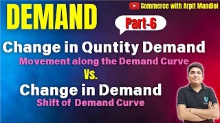 Change In Quantity Demanded amp Change In Demand  Movement Along Demand Curve amp Shift of Demand Curve [upl. by Eellek]