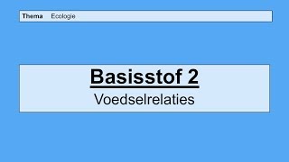 VMBO 4  Ecologie  Basisstof 2 Voedselrelaties [upl. by Ardnuasak]