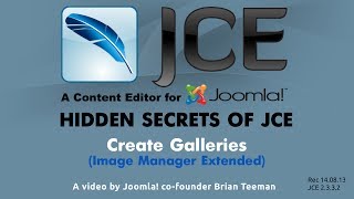 JCE WYSIWYG editor for Joomla  Image Gallery [upl. by Ellak]