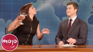 Top 10 Times Cecily Strong Broke Character on SNL [upl. by Atilek]