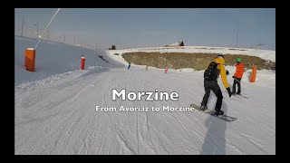 Morzine from Avoriaz  Easy route to the Super Morzine Lift in Portes du Soleil Ski Area [upl. by Anavlis]