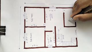 18×25 घर का नक्शा  450 sqft home design  2 bhk house plan  18×25 ground floor plan [upl. by Atirihs971]