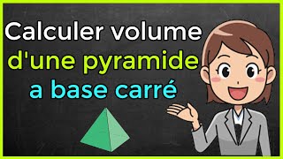 Comment calculer le volume dune pyramide a base carré [upl. by Ramin]