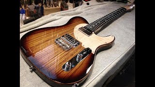 Zebrawood top custom guitar  final Assembly [upl. by Aynnek]