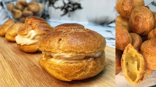 Profiteroles  Caramel Cream Profiteroles recipe  Caramel Cream  Paradise Feast [upl. by Ithaman580]