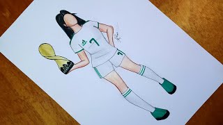 رسم ازياء المنتخب الجزائري مع كأس العرب 2021 خطوة بخطوة  Fifa arab cup 2021 [upl. by Vanhook175]