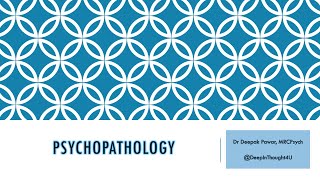 Lecture Psychopathology [upl. by Tharp]