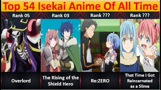 Ranked Top 54 Isekai Anime Of All Time [upl. by Ellerrad]