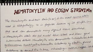 HEMATOXYLIN AND EOSINH and E STAINING [upl. by Siva]