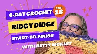 Crochet a 6Day Ridgy Didge Blanket with me  18 [upl. by Christian]